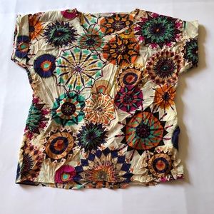 Women Liva Girl Size XXL Cream And Orange Color Top - 0760